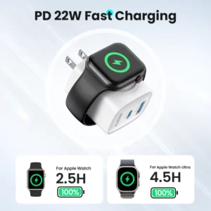 3 in 1 PD USB Fast Charger for iPhone, Ipad,  iWatch