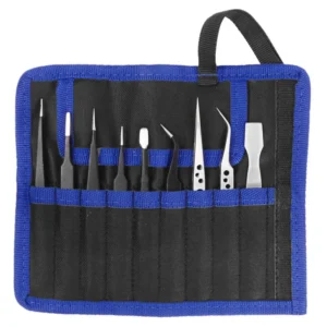 9 Piece Stainless Steel  Precision Tweezers